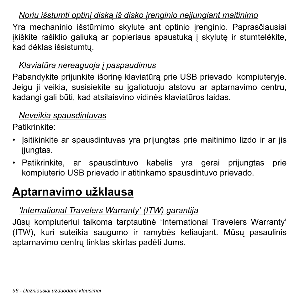 Aptarnavimo užklausa | Acer Aspire M3-581TG User Manual | Page 2686 / 3478