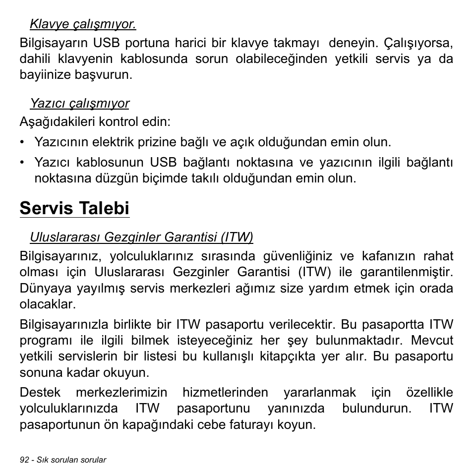 Servis talebi | Acer Aspire M3-581TG User Manual | Page 2928 / 3478