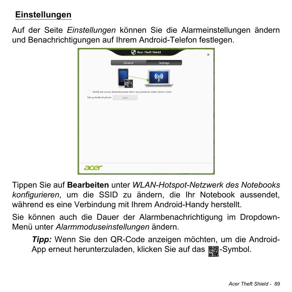 Einstellungen | Acer Aspire M3-581TG User Manual | Page 321 / 3478