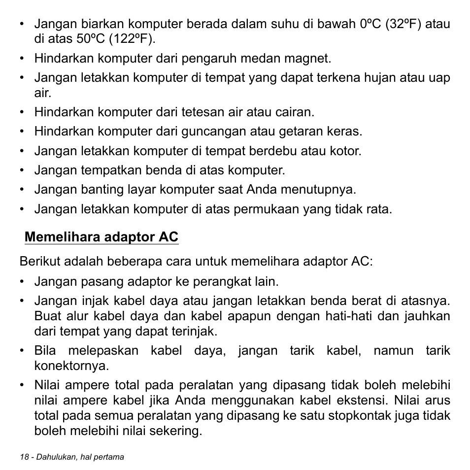 Memelihara adaptor ac | Acer Aspire M3-581TG User Manual | Page 3268 / 3478