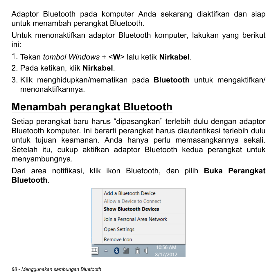 Menambah perangkat bluetooth | Acer Aspire M3-581TG User Manual | Page 3338 / 3478