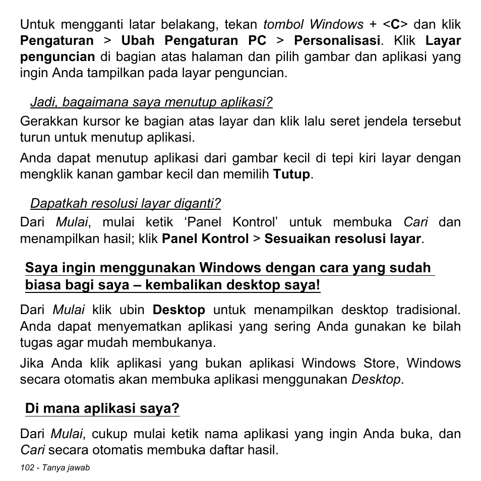 Di mana aplikasi saya | Acer Aspire M3-581TG User Manual | Page 3352 / 3478