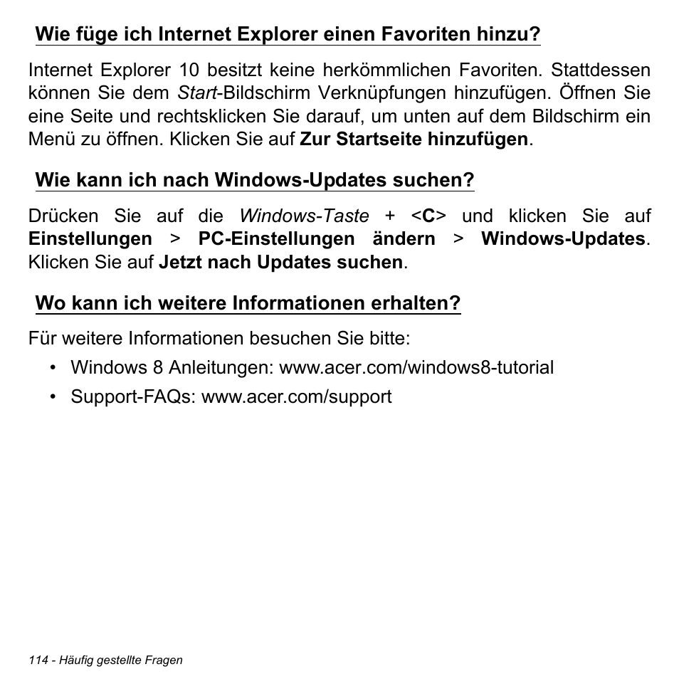 Wie kann ich nach windows-updates suchen, Wo kann ich weitere informationen erhalten | Acer Aspire M3-581TG User Manual | Page 346 / 3478