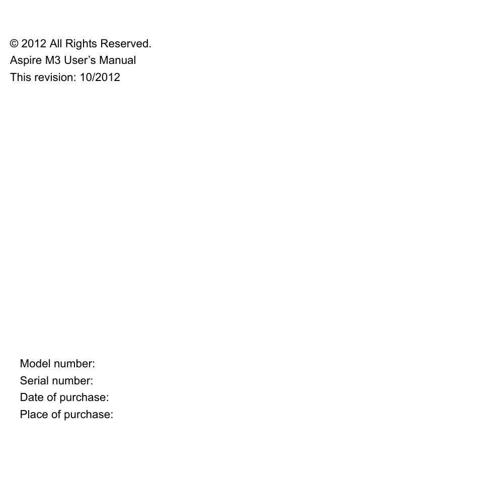 Acer Aspire M3-581TG User Manual | Page 4 / 3478