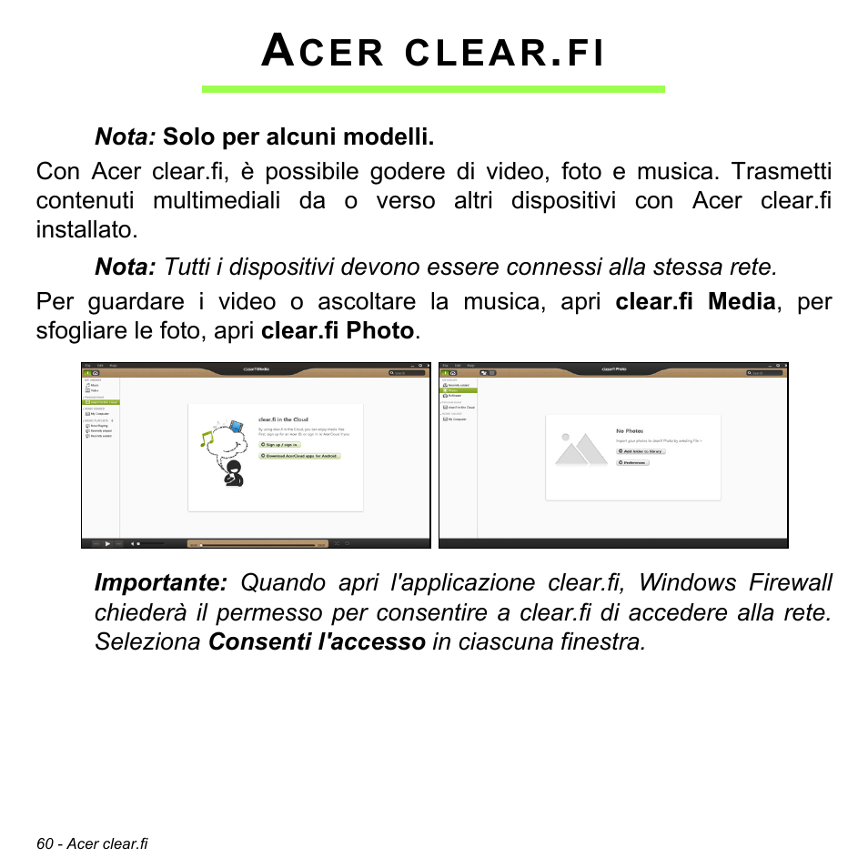 Acer clear.fi, Clear | Acer Aspire M3-581TG User Manual | Page 418 / 3478