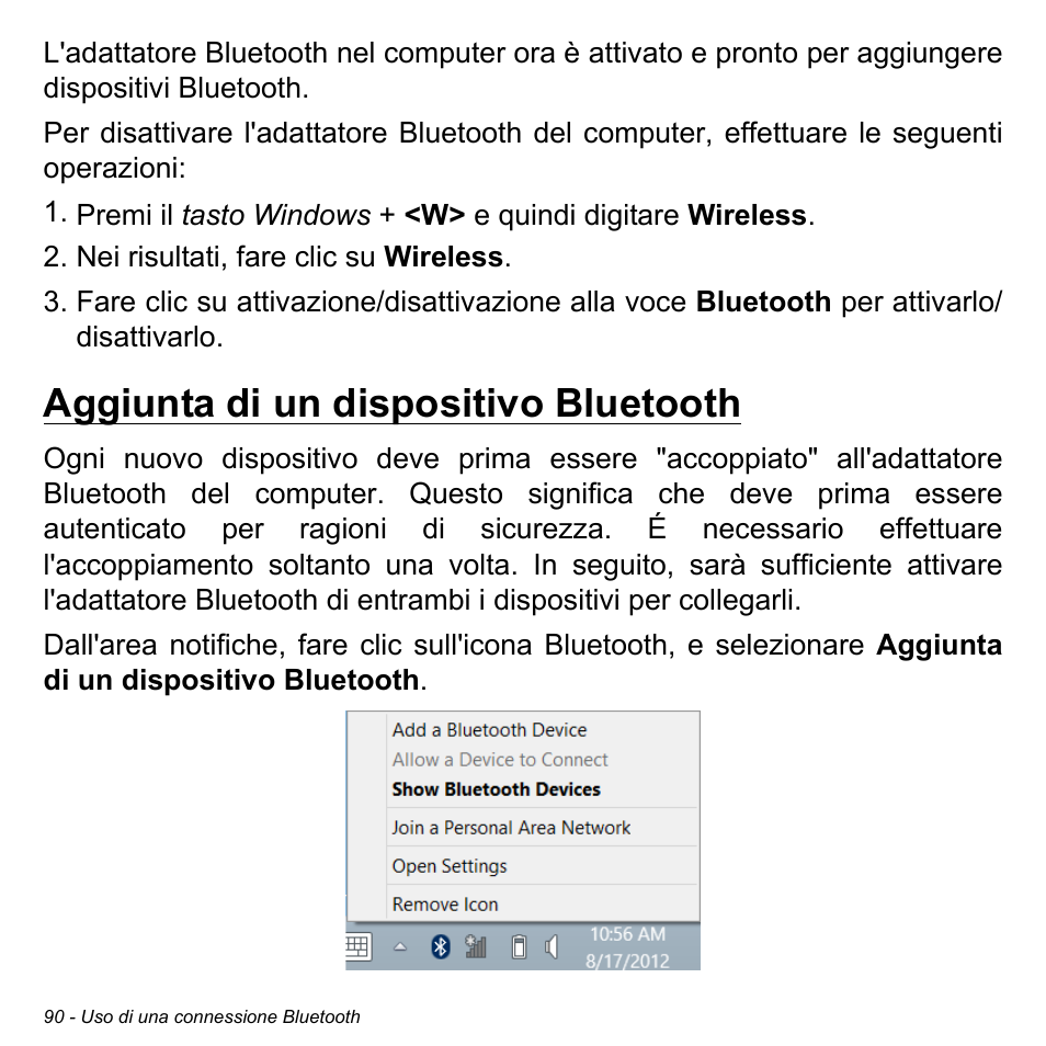 Aggiunta di un dispositivo bluetooth | Acer Aspire M3-581TG User Manual | Page 448 / 3478