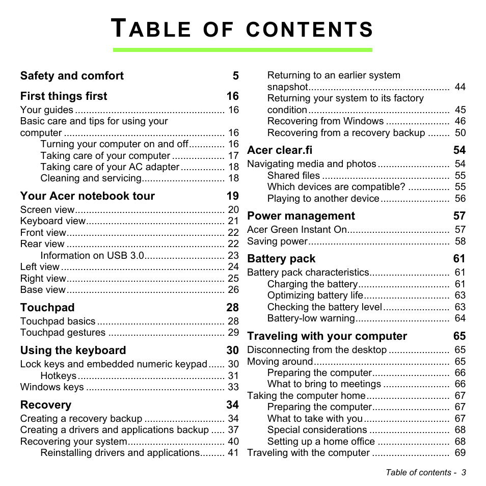 Acer Aspire M3-581TG User Manual | Page 5 / 3478