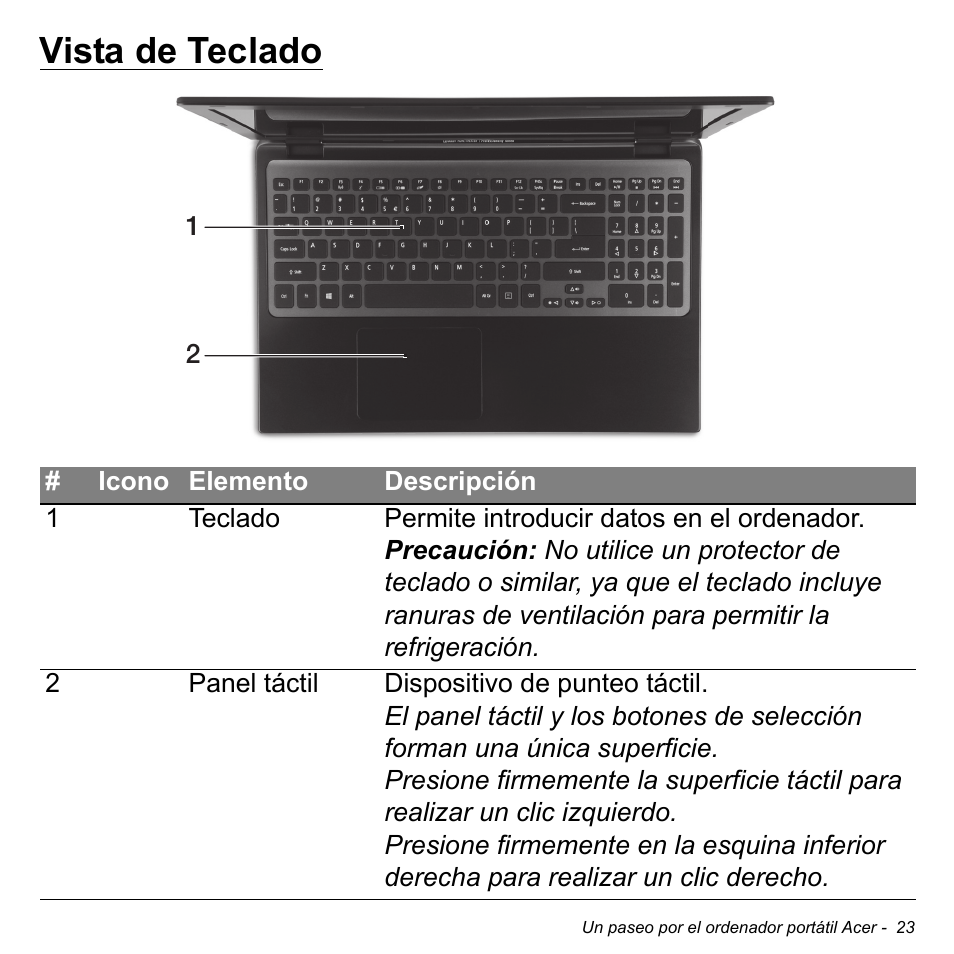 Vista de teclado | Acer Aspire M3-581TG User Manual | Page 501 / 3478