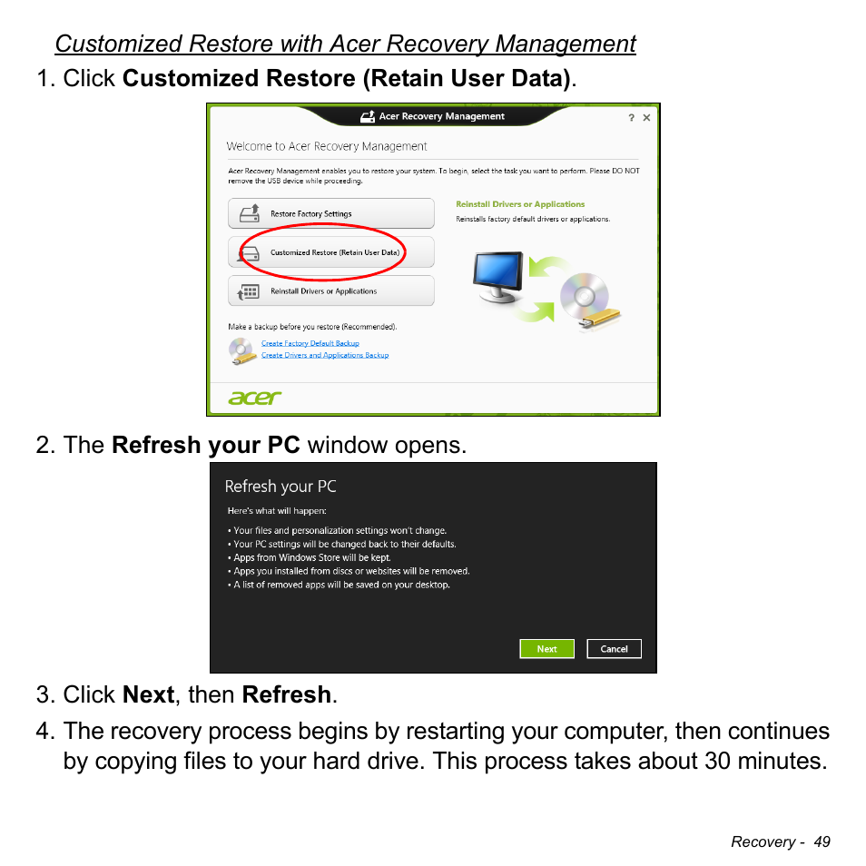 Acer Aspire M3-581TG User Manual | Page 51 / 3478