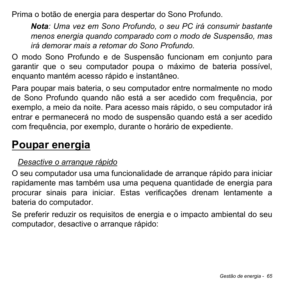 Poupar energia | Acer Aspire M3-581TG User Manual | Page 665 / 3478