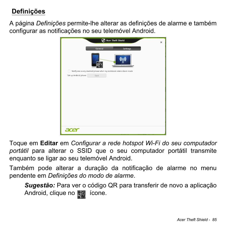 Definições | Acer Aspire M3-581TG User Manual | Page 685 / 3478