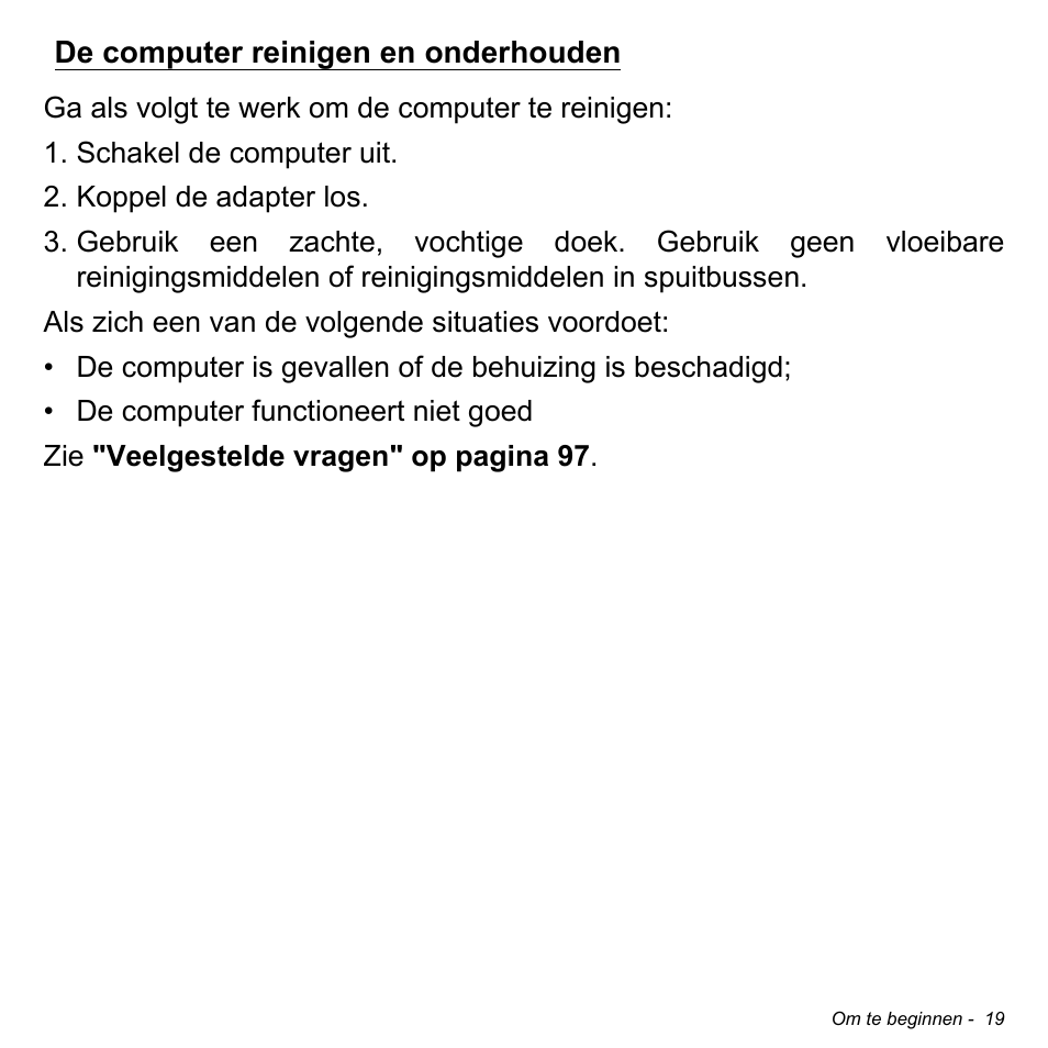 De computer reinigen en onderhouden | Acer Aspire M3-581TG User Manual | Page 739 / 3478