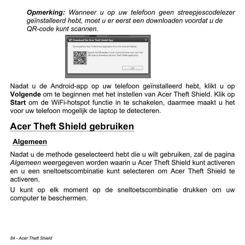 Acer theft shield gebruiken, Algemeen | Acer Aspire M3-581TG User Manual | Page 804 / 3478