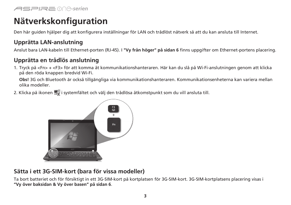 Nätverkskonfiguration | Acer Aspire 1551 User Manual | Page 118 / 374