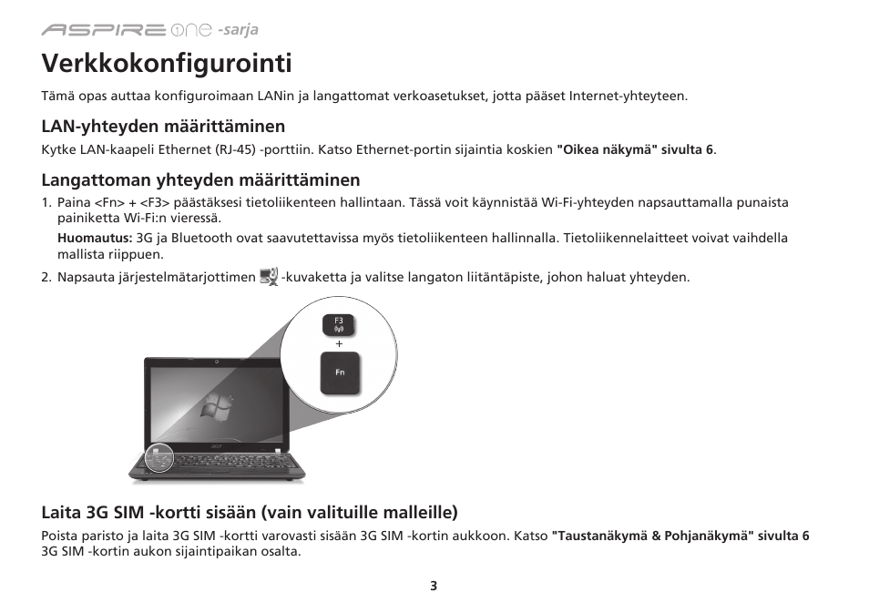 Verkkokonfigurointi | Acer Aspire 1551 User Manual | Page 130 / 374