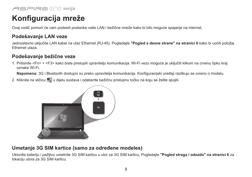 Konfiguracija mreže | Acer Aspire 1551 User Manual | Page 214 / 374