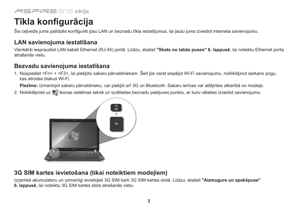 Tīkla konfigurācija | Acer Aspire 1551 User Manual | Page 262 / 374