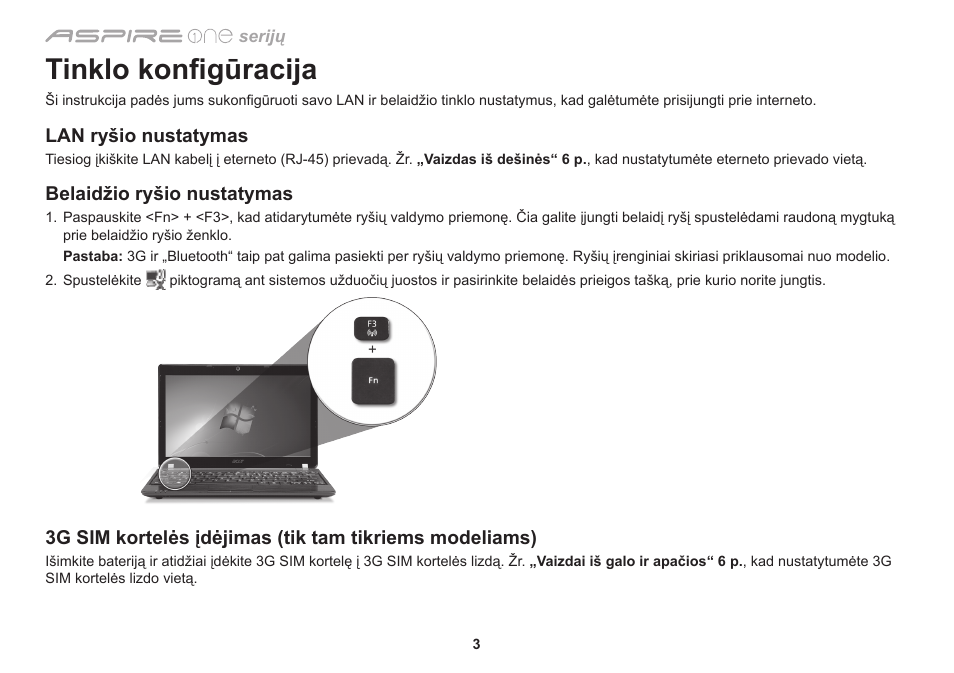 Tinklo konfigūracija | Acer Aspire 1551 User Manual | Page 274 / 374