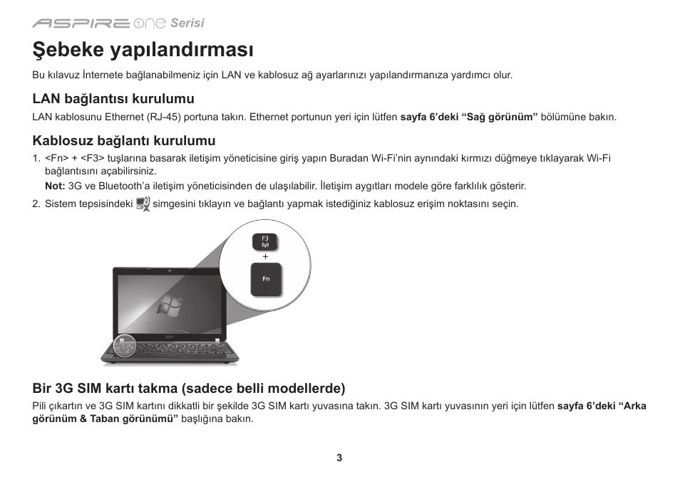 Şebeke yapılandırması | Acer Aspire 1551 User Manual | Page 298 / 374