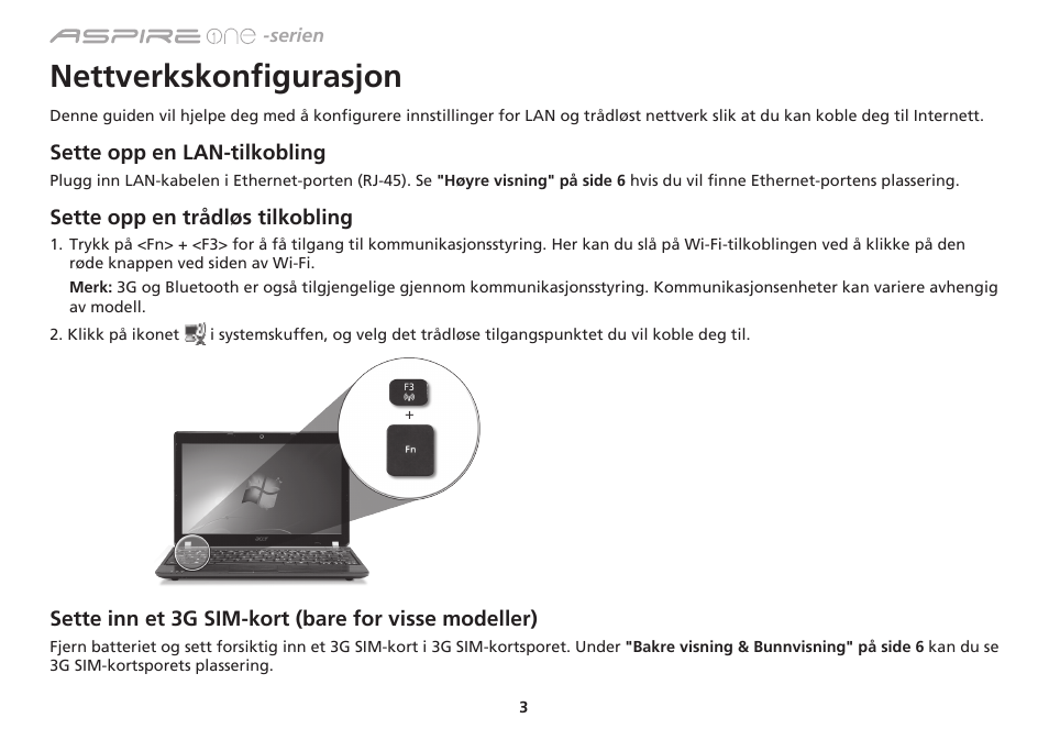 Nettverkskonfigurasjon | Acer Aspire 1551 User Manual | Page 94 / 374