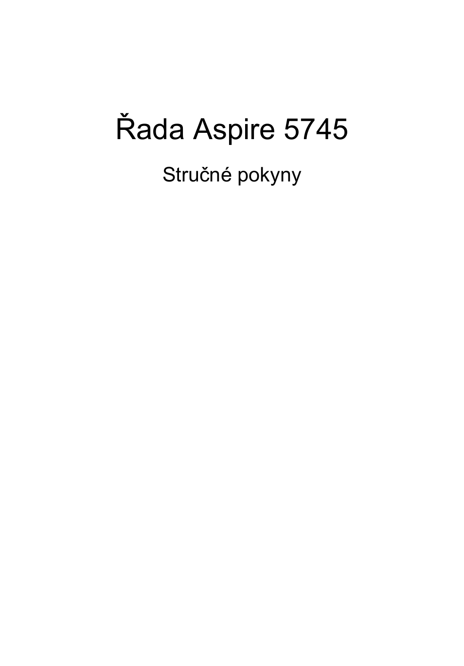 Čeština, Řada aspire 5745 | Acer Aspire 5745Z User Manual | Page 155 / 326