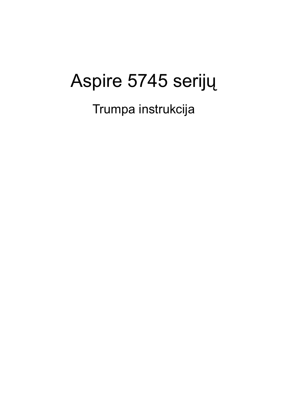 Lietuviškai, Aspire 5745 serijų | Acer Aspire 5745Z User Manual | Page 235 / 326