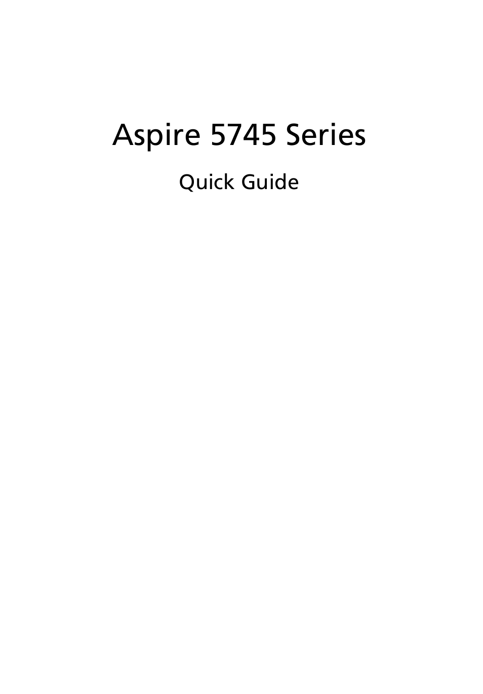 English, Aspire 5745 series | Acer Aspire 5745Z User Manual | Page 3 / 326