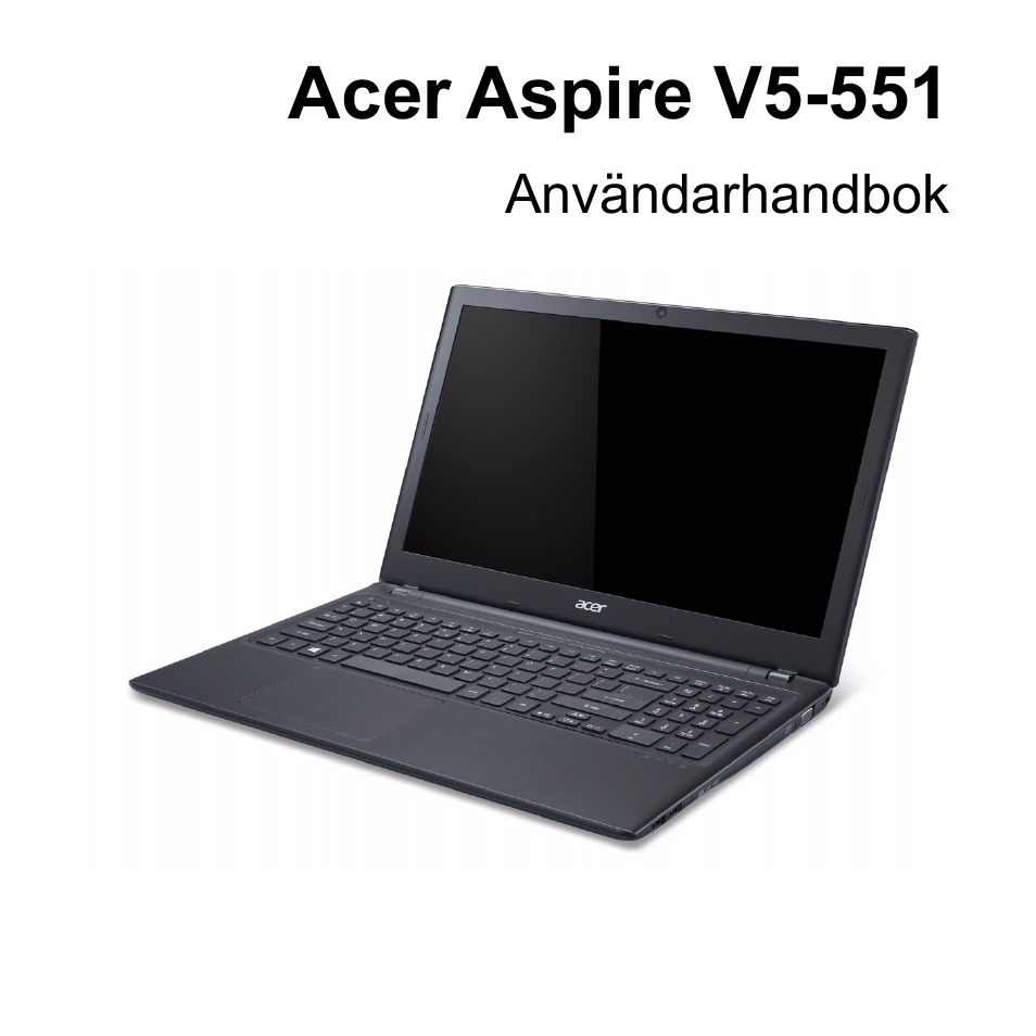 Svenska, Acer, Aspire v5-551 | Acer Aspire V5-551G User Manual | Page 1095 / 3584