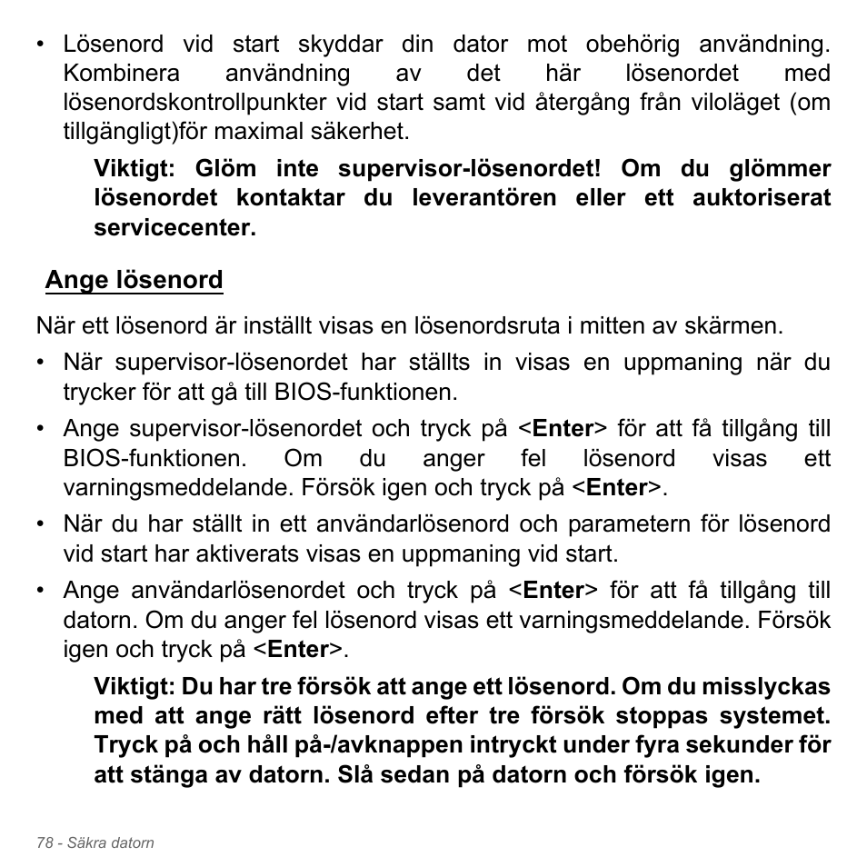 Ange lösenord | Acer Aspire V5-551G User Manual | Page 1172 / 3584