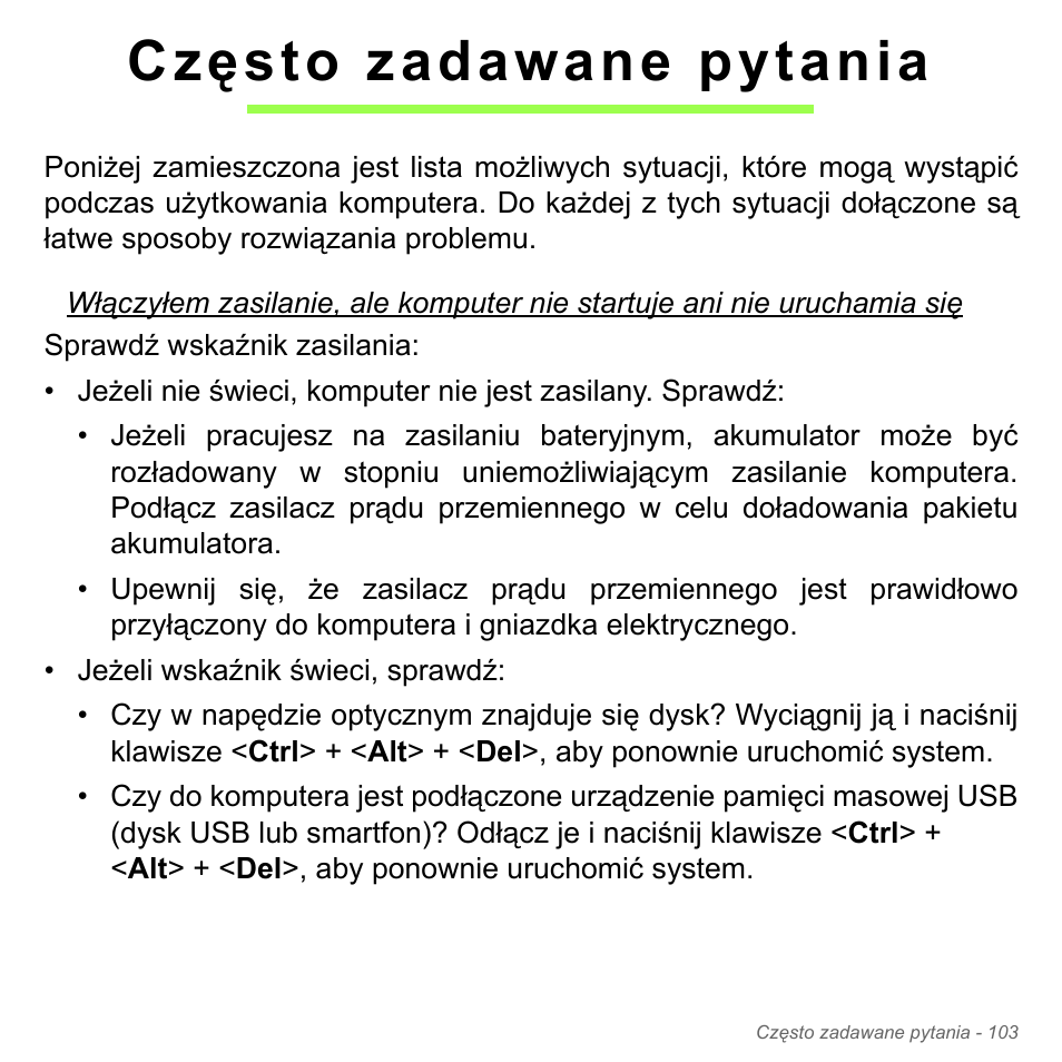 Często zadawane pytania | Acer Aspire V5-551G User Manual | Page 1563 / 3584