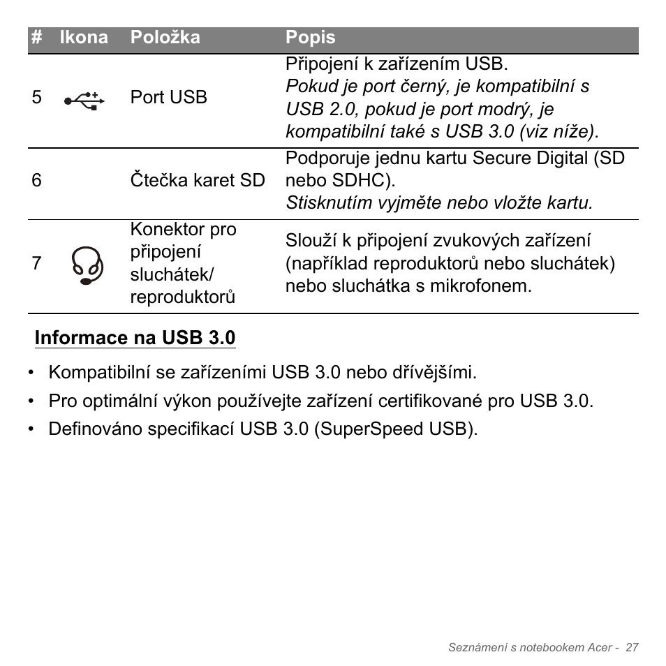 Informace na usb 3.0 | Acer Aspire V5-551G User Manual | Page 1739 / 3584