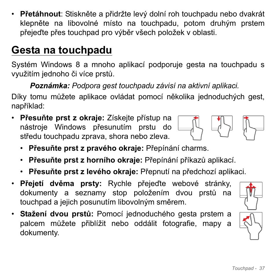 Gesta na touchpadu | Acer Aspire V5-551G User Manual | Page 1749 / 3584
