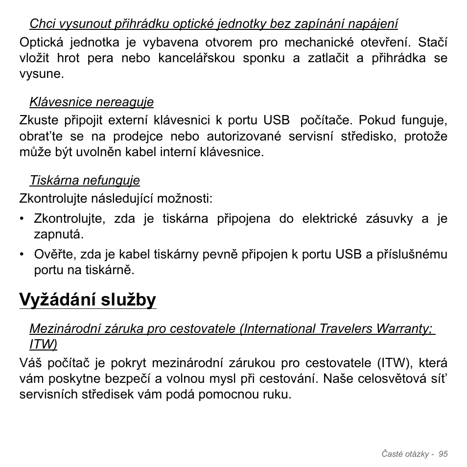 Vyžádání služby | Acer Aspire V5-551G User Manual | Page 1807 / 3584