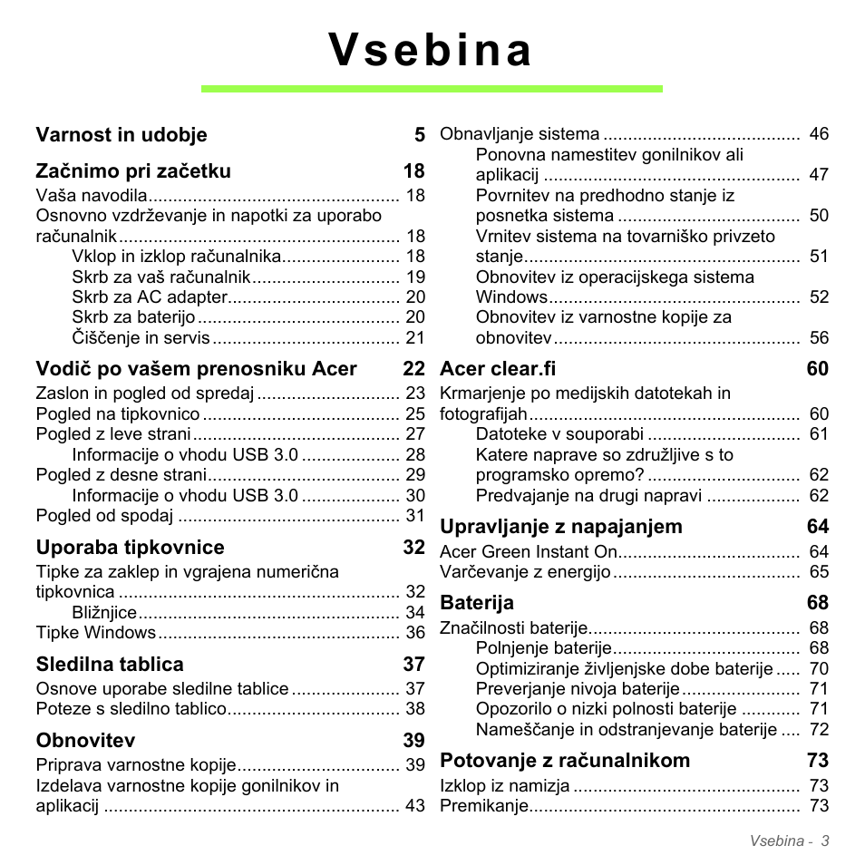 Vsebina | Acer Aspire V5-551G User Manual | Page 1951 / 3584