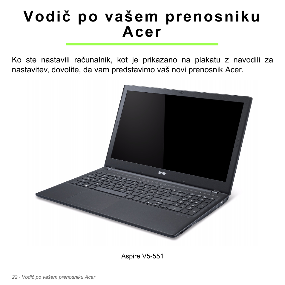 Vodič po vašem prenosniku acer | Acer Aspire V5-551G User Manual | Page 1970 / 3584