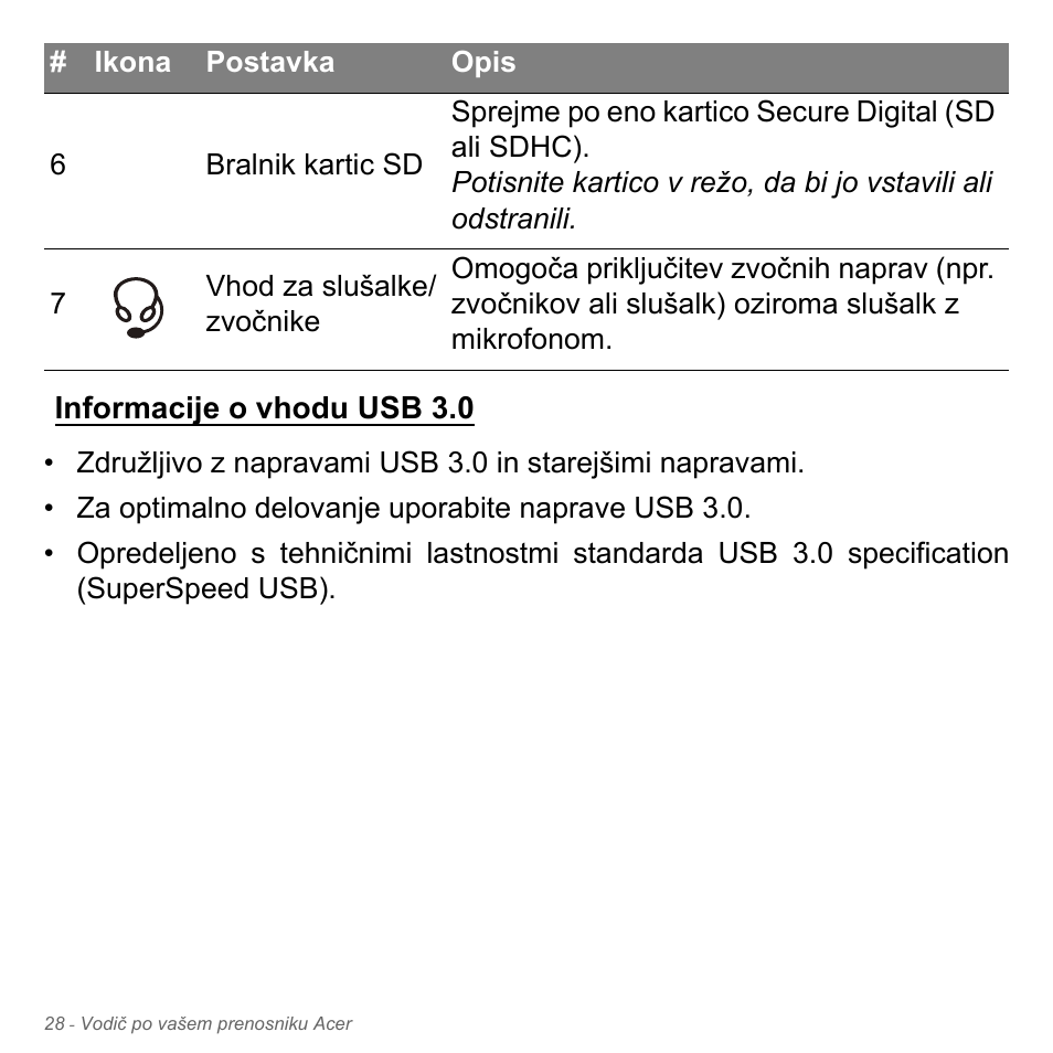 Informacije o vhodu usb 3.0 | Acer Aspire V5-551G User Manual | Page 1976 / 3584