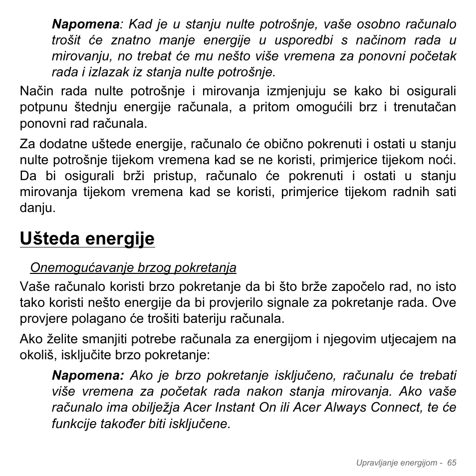 Ušteda energije | Acer Aspire V5-551G User Manual | Page 2129 / 3584