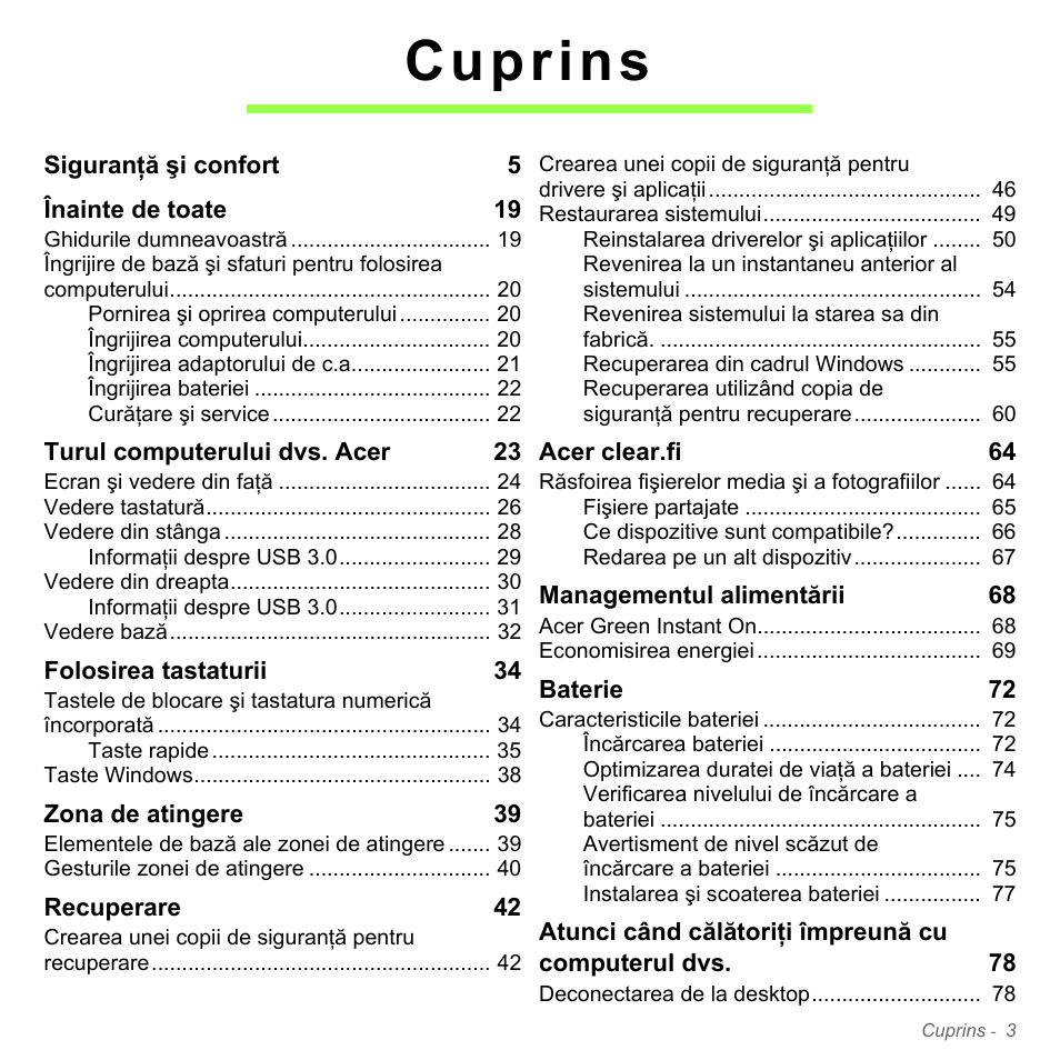 Cuprins | Acer Aspire V5-551G User Manual | Page 2187 / 3584
