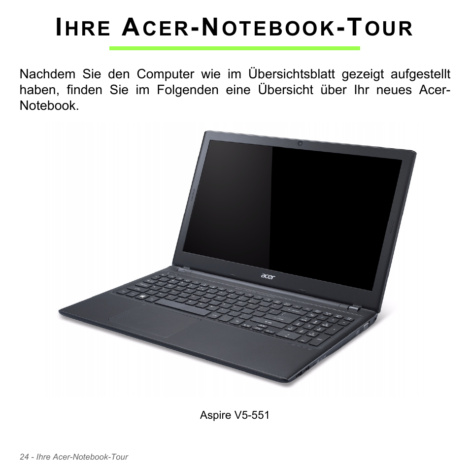 Ihre acer-notebook-tour | Acer Aspire V5-551G User Manual | Page 264 / 3584