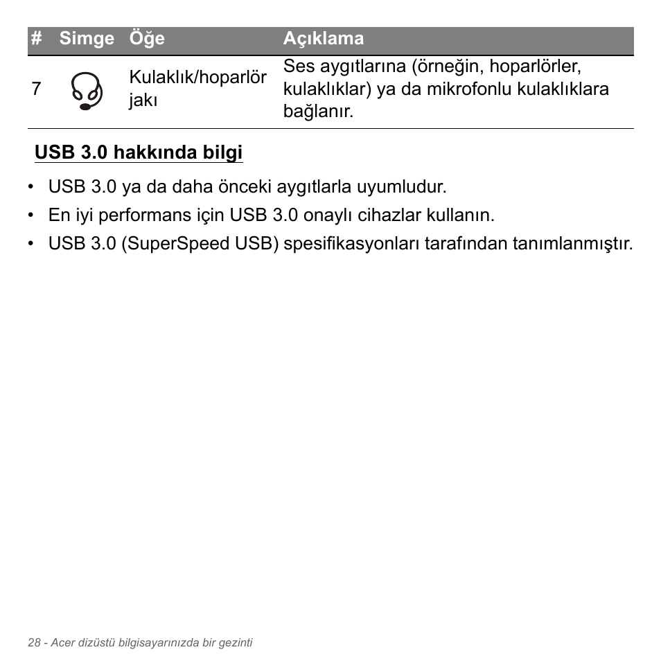 Usb 3.0 hakkında bilgi | Acer Aspire V5-551G User Manual | Page 2948 / 3584