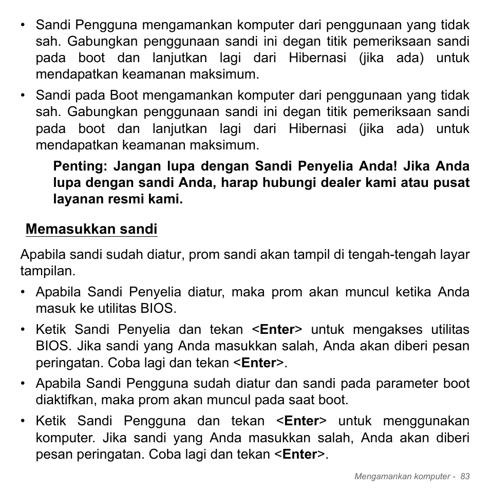 Memasukkan sandi | Acer Aspire V5-551G User Manual | Page 3431 / 3584