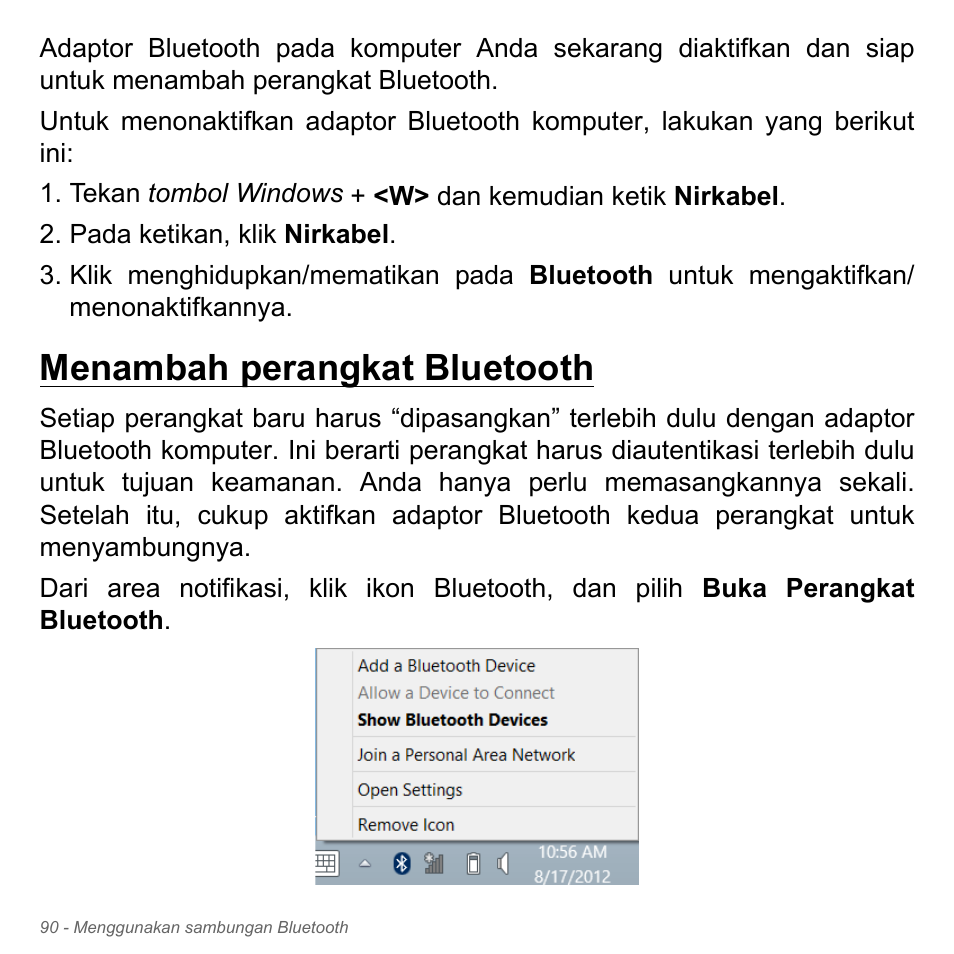 Menambah perangkat bluetooth | Acer Aspire V5-551G User Manual | Page 3438 / 3584