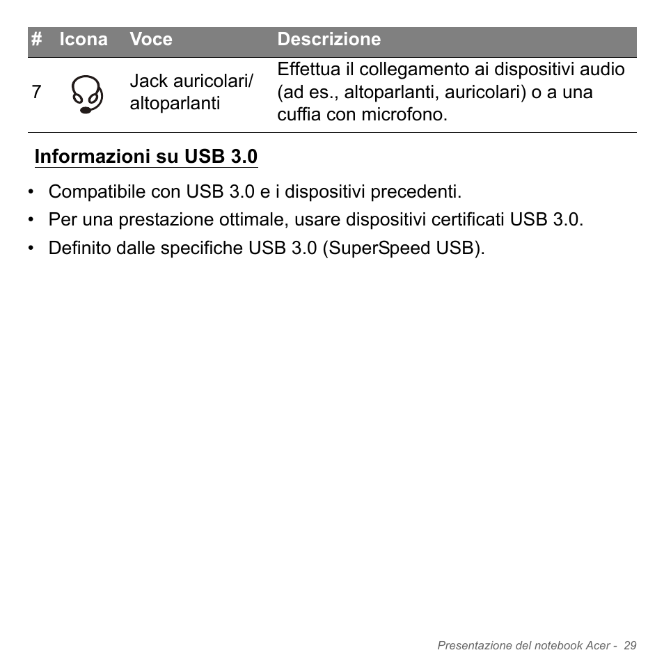 Informazioni su usb 3.0 | Acer Aspire V5-551G User Manual | Page 399 / 3584