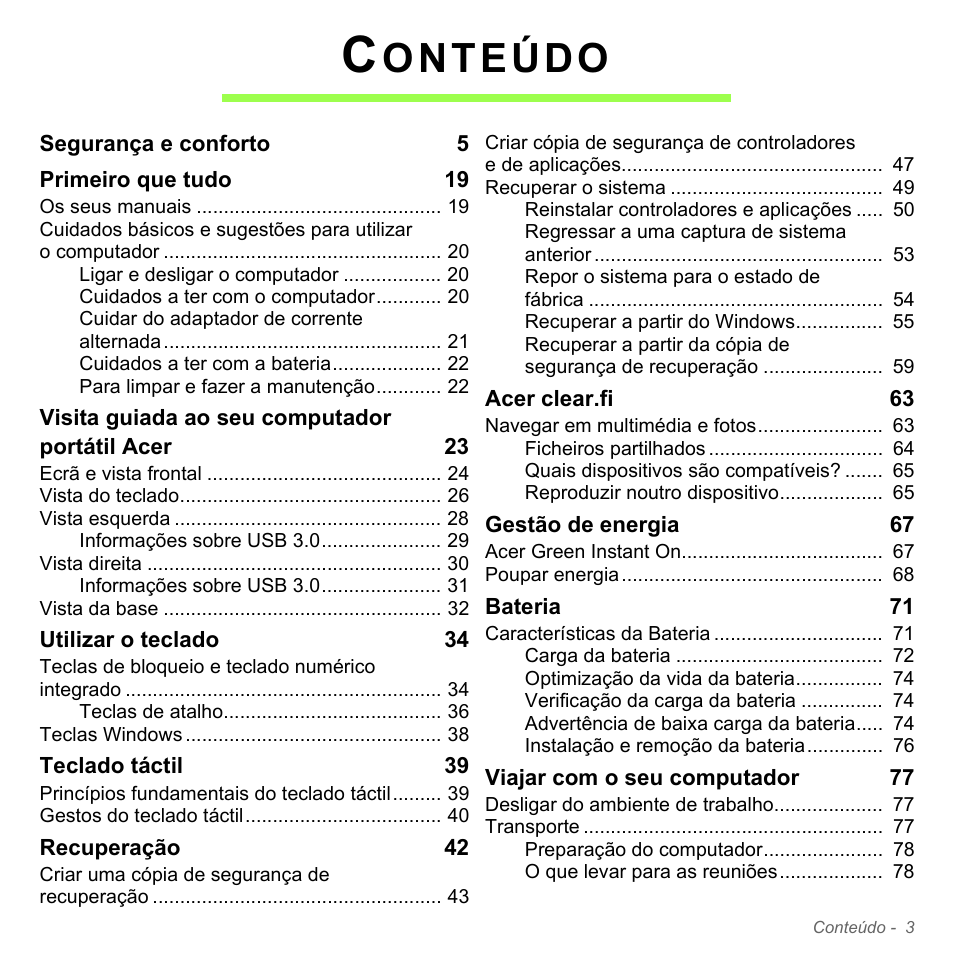Onteúdo | Acer Aspire V5-551G User Manual | Page 621 / 3584