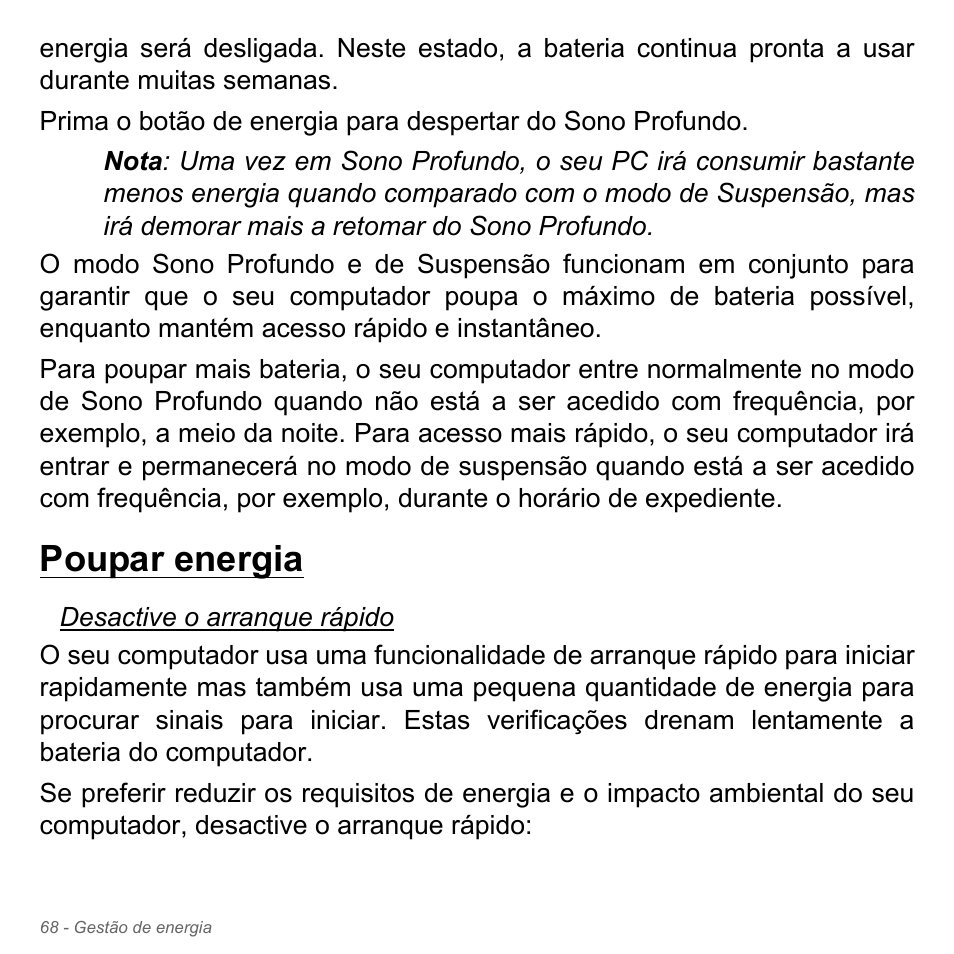 Poupar energia | Acer Aspire V5-551G User Manual | Page 686 / 3584