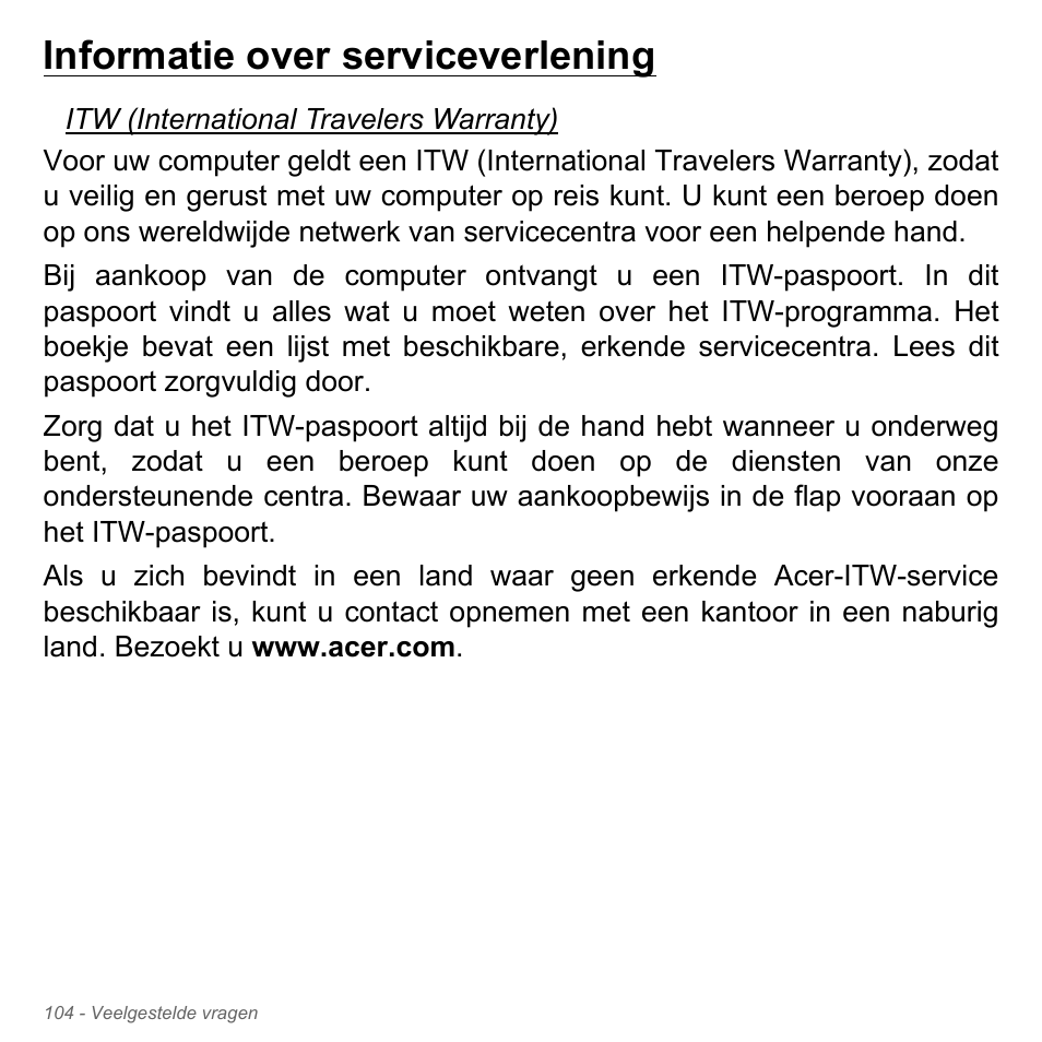 Informatie over serviceverlening | Acer Aspire V5-551G User Manual | Page 846 / 3584