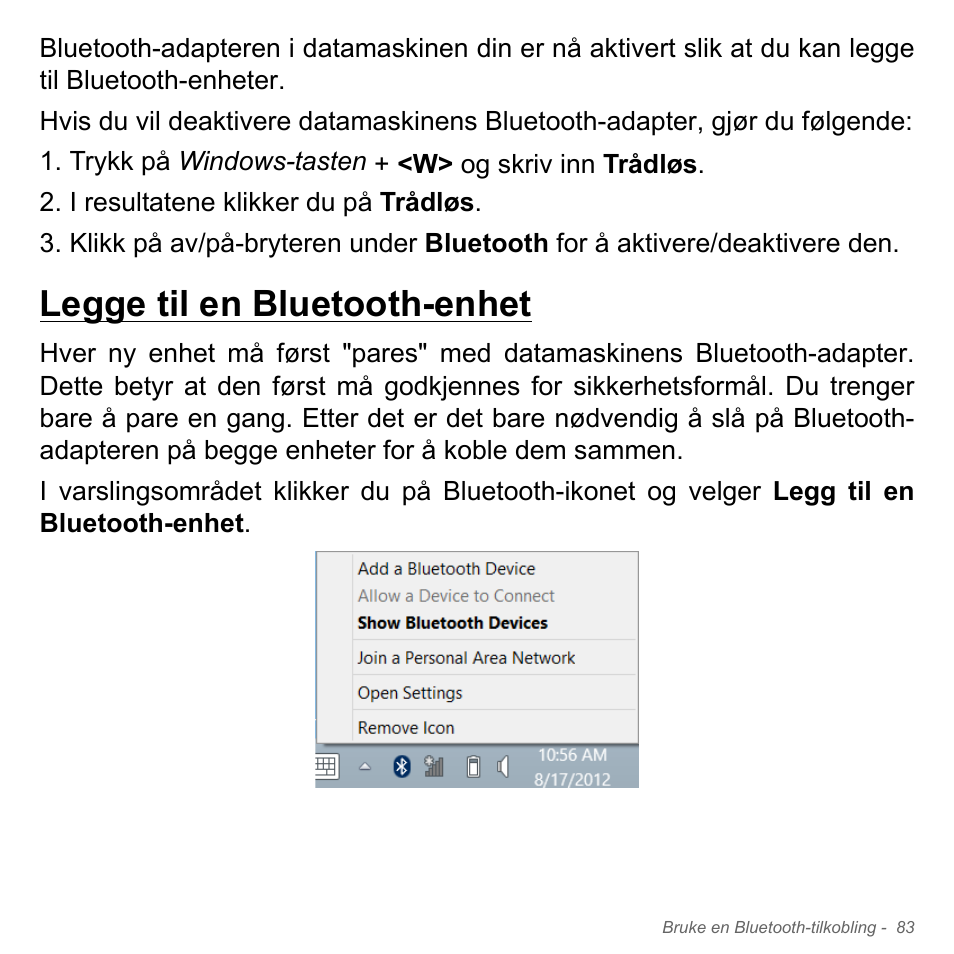 Legge til en bluetooth-enhet | Acer Aspire V5-551G User Manual | Page 949 / 3584