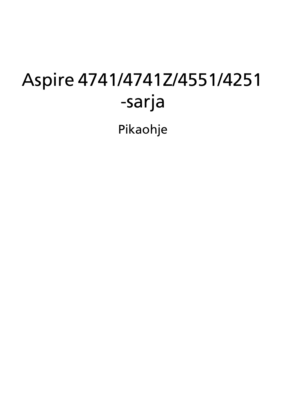 Suomi | Acer Aspire 4551G User Manual | Page 105 / 314