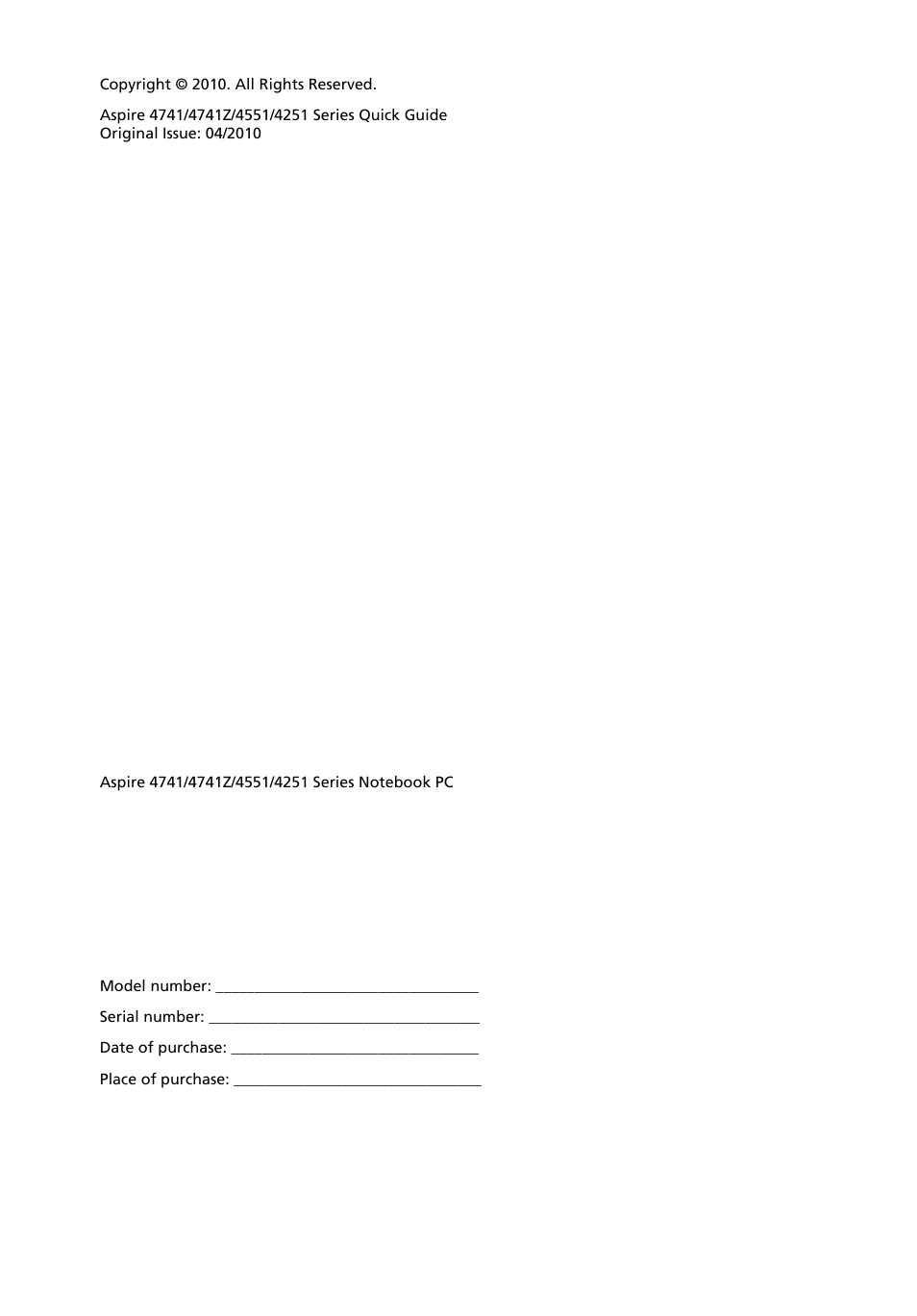 Acer Aspire 4551G User Manual | Page 4 / 314