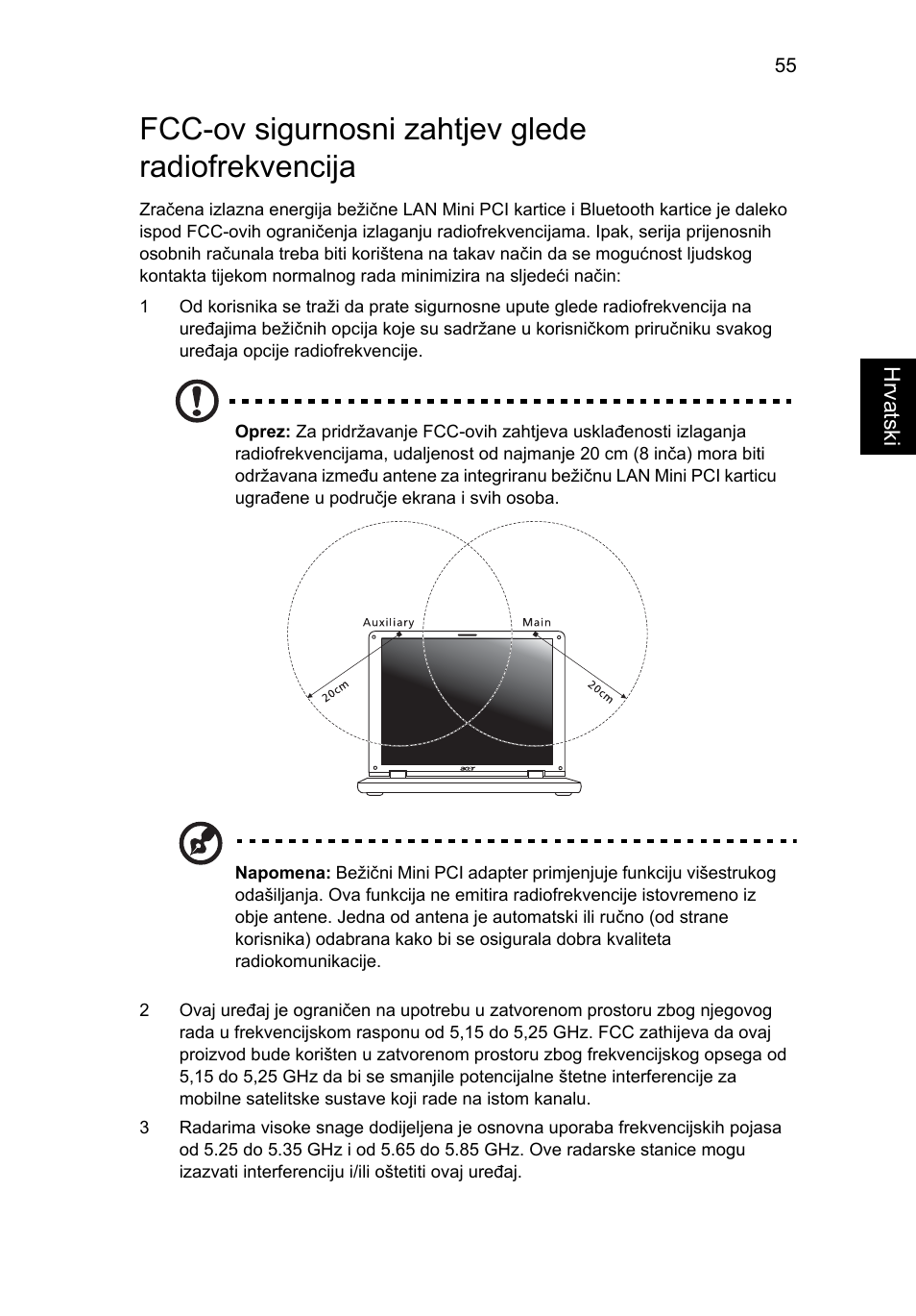 Fcc-ov sigurnosni zahtjev glede radiofrekvencija | Acer Aspire 5733Z User Manual | Page 1367 / 2348